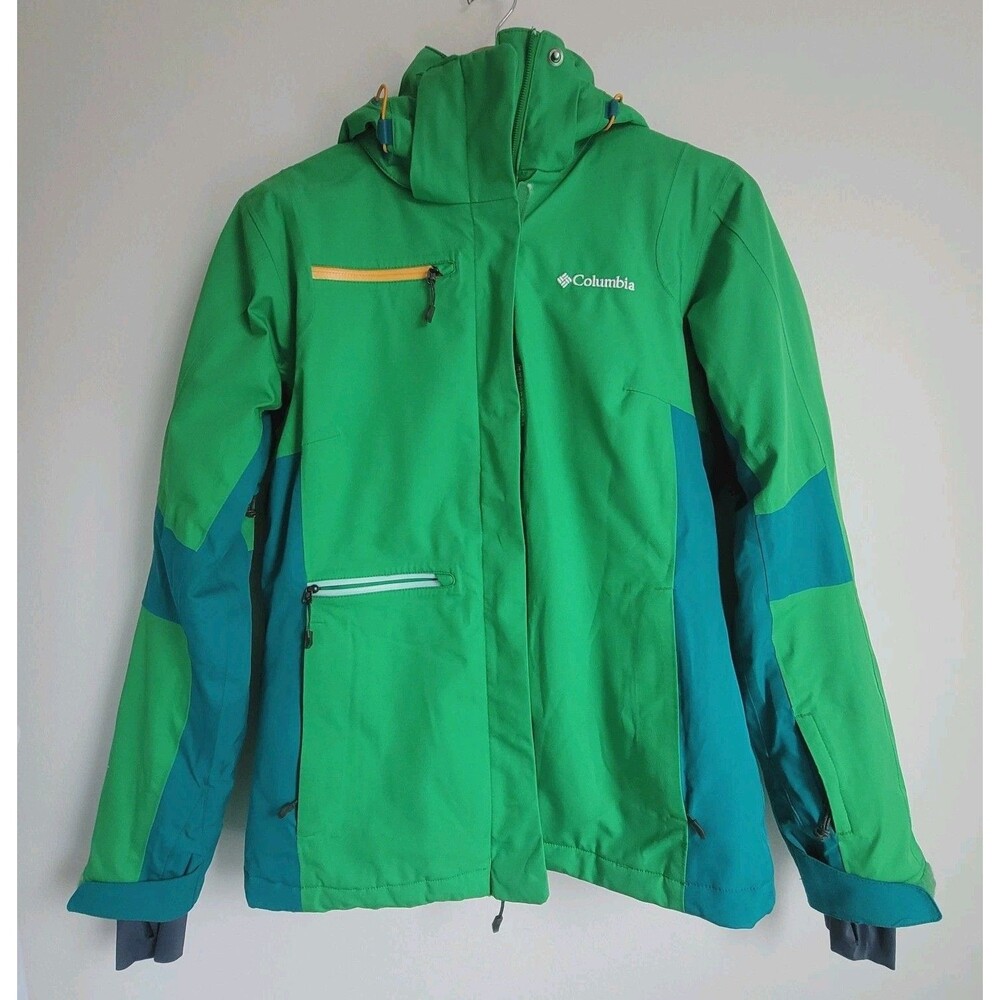 Columbia Women's Termal Ski Snowboard Jacket Insulated Omni Heat Green Size S
